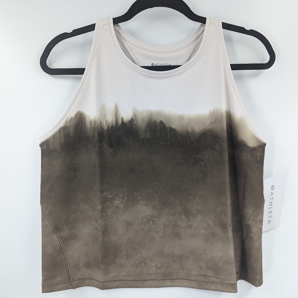 NWT ATHLETA Shanti Watercolor Stripe Crop Top